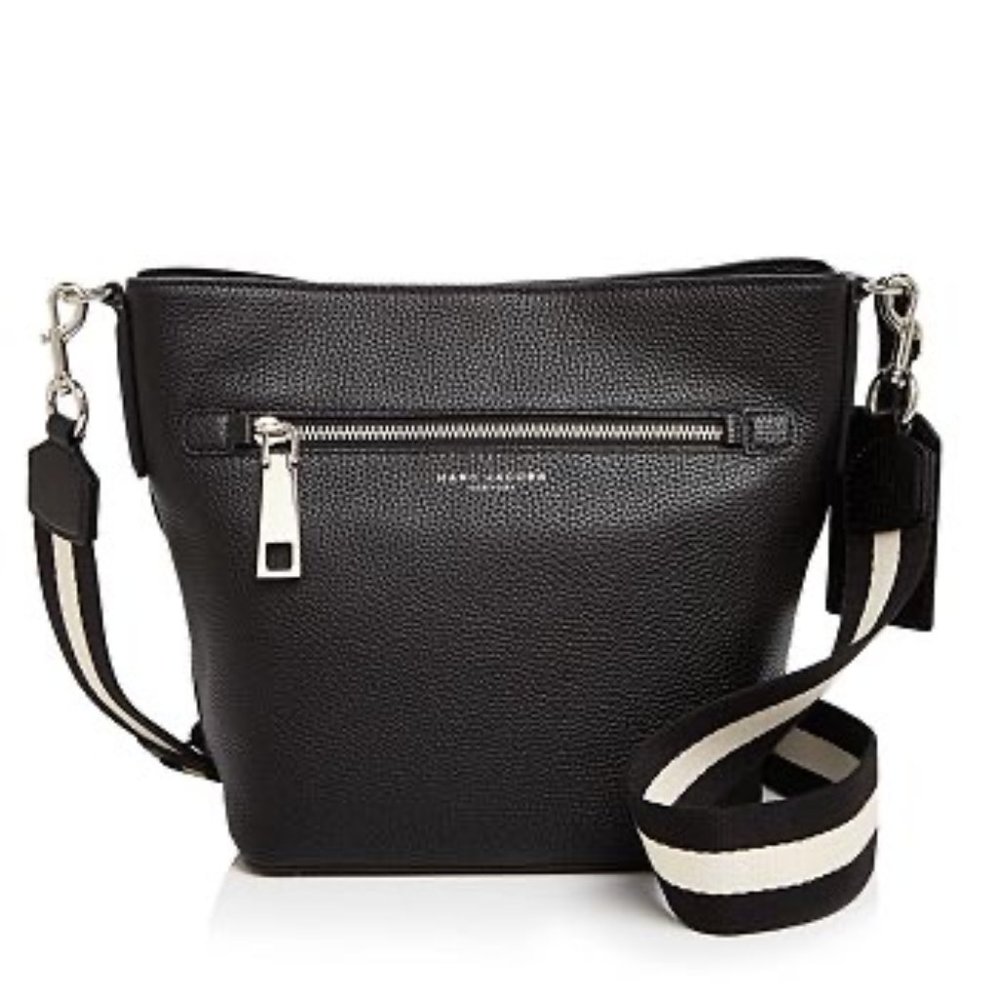 Marc Jacobs “Gotham” crossbody bucket bag in black